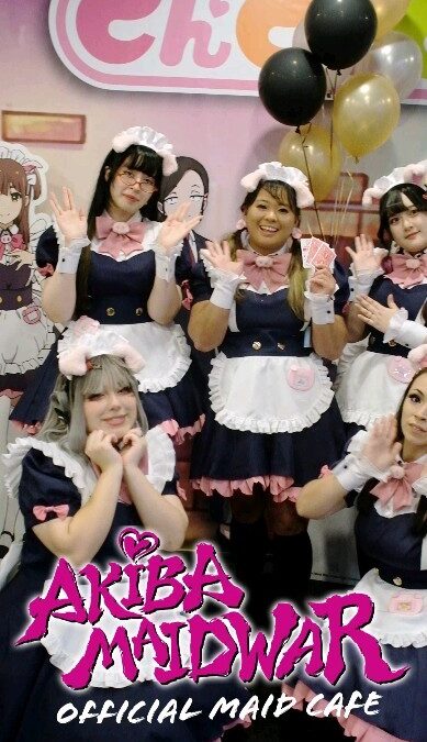 The Akiba Maid War official collaboration maid cafe is traveling to Nan Desu Kan…